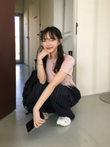 デイリークロップ半袖Tシャツ (10c)