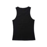 ブラックペインティングスリーブレスTシャツ