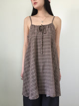 Ribbon Plaid Mini One Piece (2color)