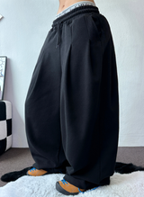 10000ソルド❤バックフロントツーピンタックバルーンオーバーパンツ🩶🖤2カラー🩶S-XL