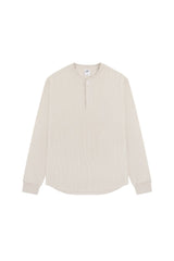 Waffle Henley Long Sleeve Tee