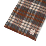クロシェチェックマフラー / Blue Orange