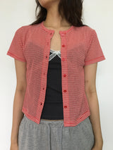 Striped mini cardigan (4color)