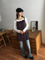 Elt ボカシシャーリングストラップスリムフードTシャツ