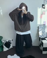 TWO PINTUCK WODE SLACKS LONG PANTS 🩶🖤🤎3COLOLR