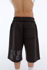 Weekend warrior typography printing washing short pants (Charcoal)
