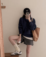チェックショートパンツ