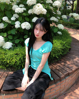 Linz Shirred Strap Short Sleeve