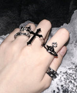 Black Cross Ring