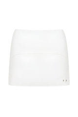  Eyelet slit skirt (white)