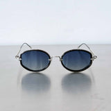 Blue Tint Oval Sunglasses