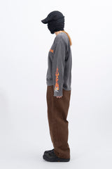 スピンファイヤーヴィンテージワッフルクロップ長袖Tシャツ