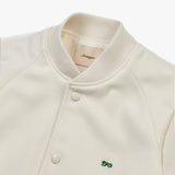 Stranger Regular Fit Embroidery Wool Varsity Jacket (Cream)