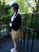 rattan square bag
