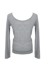 Unbal shirring button T (3color)