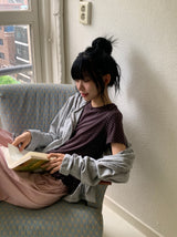 [unisex] ネヴェア ベーシック スラブ 2WAY フード ジップアップ