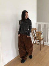 ハイジェニ ピーチファズ フリル フラワー ポーラーTシャツ