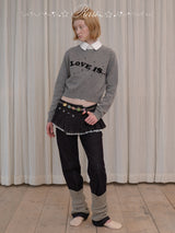 rirri Raw Denim Straight-leg Versatile Jeans with Detachable Pleated Waist Skirt