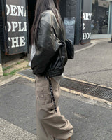 Humming leather jacket