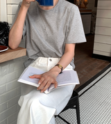 [Lè made/10,000 Sold] レ メイド スタンド ユーネック ショートスリーブ ティーシャツ/ 4カラー