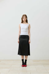 COS TWISTED SHIRRLING TOP / WHITE