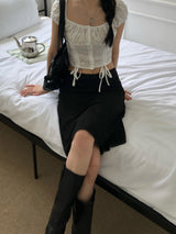 Luna Shirring Blouse (2 colors)
