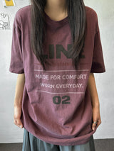 Steady Number Pigment Oversized T-Shirt 3color