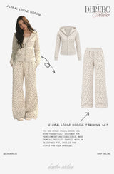 Floral Loose Hoodie Training Set (TOP)