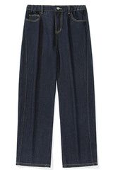 Vintage Straight-Leg Raw Jeans