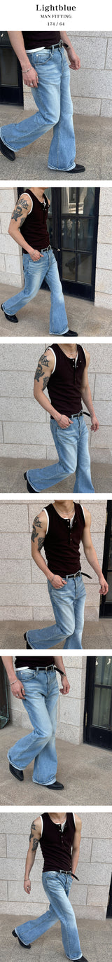 [Unisex] All brush flare denim pants