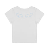 エンジェルマーククロップTシャツ (WHITE) F25QB104