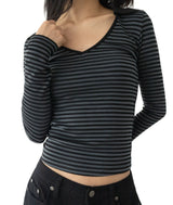 Theone Wide Collar Slim Long Sleeve
