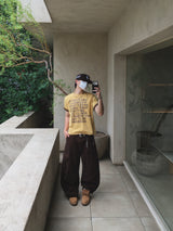 パイクド カラーリング ロールアップ ショートスリーブ Tシャツ 5C