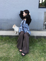 Meadow Check Button Blouse (2c)