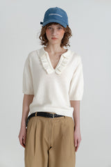 Vanilla frill knit_ivory