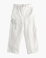 [♡MADE♡] white e-motion letter wide cotton PT