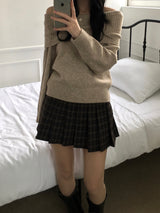 ユニオフショルダーニットウェア (4 colors)
