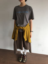 YWD ロゴTシャツ_チャコール