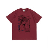クローズアップガールTシャツ (BURGUNDY)