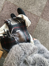 No.1547 wool check muffler (4color)