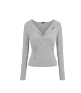 26FW★ [mnem] Fold Hood Tee