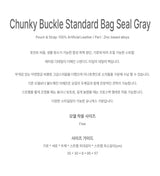 Chunky Buckle Standard Bag gray