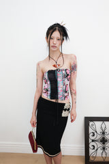 [香] Oriental Floral Shirring Top