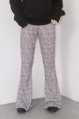 Spandex Leopard Banding Bootcut Pants