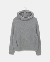 Noni High Neck Contrast Fleece Knit Hoodie T-Shirt
