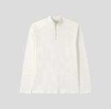 Jireon Half Zip-Up Ribbed Long Sleeve T-Shirt