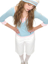 BTB : COMFY BERMUDA SHORTS [SOFT WHITE]