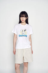 25SS STRIPE SET-UP LOOSE FIT SHORT PANTS IVORY