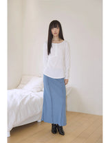 プラケット リブド ティーシャツ(WHITE)