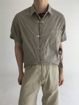 crop buckle shirt(2colors)